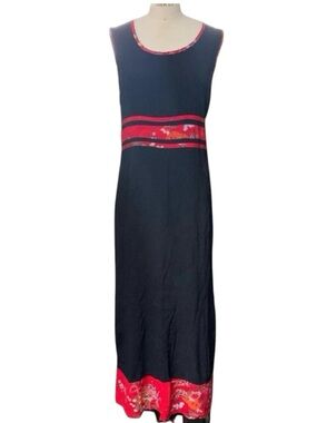 VTG 90s Black Midi Dress